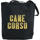 Canvas Tote Bag Black  Cane Corso  Dog