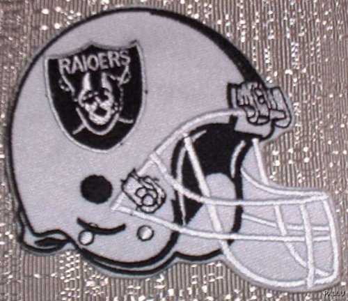 NFL FOOTBALL OAKLAND RAIDERS HELMET EMBROIDERED PATCH