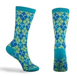 Lacrosse Argyle Socks for Girls - Blue