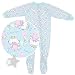 Green Princess Kitty Footed Sleeper Pajamas for Baby Girls