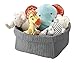 MetroDecor mDesign Knit Baby Nursery Closet Organizer, Bin for Stuffed Animals, Toys, Blankets, Towels - Cube, Gray
