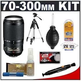 Nikon 70-300mm f 4.5-5.6G ED-IF AF-S VR [Vibration Reduction] Zoom Nikkor Lens + Tripod +... by Nikon