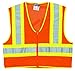 MCR Safety WCCL2OFRX2 Class 2 Polyester Mesh Flame Resistant Safety Vest with 3M Scotchlite Yellow/Silver Reflective Stripe, Fluorescent Orange, 2X-Large