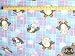 Fleece Fabric Printed Christmas *Penguin Pink Light Blue* Fabric By the Yard