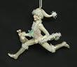 Enchanted Garden Jack Frost Leaping Iridescent Christmas Ornament