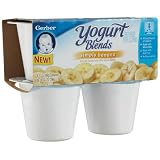 Gerber Yogurt Blends, Simply Banana, 4-Count, 3.5-Ounce Cups (Pack of 6)