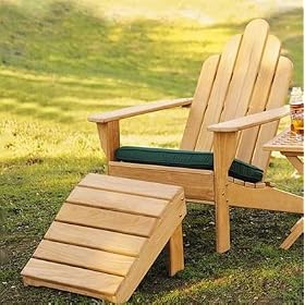 New A Grade Teak Adirondack Chair With Footrest by WholesaleTeak