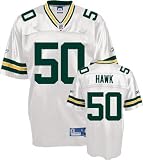 A.J. Hawk White Reebok NFL Premier Green Bay Packers Jersey - X-Large