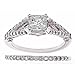 Certified $5000 Value Princess Cut Diamond Engagement Ring Wedding Band Bridal Set 14K White Gold (1 1/3cttw, SI-1 Clarity, H Color)