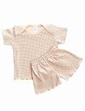 Organic Cotton Shorts & Top Set (Natural/Cranberry)