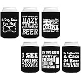 Funny Can Coolie Gift Bundle Funny Sayings Joke Gag Gifts 6 Pack Can Coolie Drink Coolers Coolies Set #1