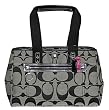 Coach Hamptons Signature Carryall Bag Purse Tote 14878 Black White