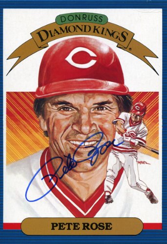 Pete Rose Autographed / Signed Cincinnati Reds Perez-Steele Baseball Postcard