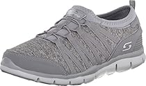 Skechers Womens Gratis - Shake It Off Gray Sneaker - 5
