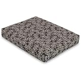 Laika Design Orthopedic and Antimicrobial Dog Bed, Brown and Off White Vines, XX-Large