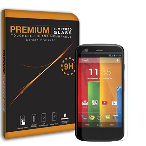 MOTO G SCREEN PROTECTOR, NUE DESIGNS TM [Motorola Moto G] - 9h Hardness Premium Tempered Glass Screen Protector Real Explosion-Proof/Anti-Scratch/Anti-Shatter/Oleophobic Coating/Ultra Clear - with Lifetime Replacement Warranty [1-Pack]