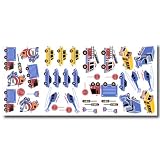 Transportation Vehicles and Signs Self Stick Wall Appliques