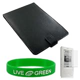 Leather Case and Screen Protector Shield for Amazon Kindle 2 Reading Device (Kindle NOT Included)