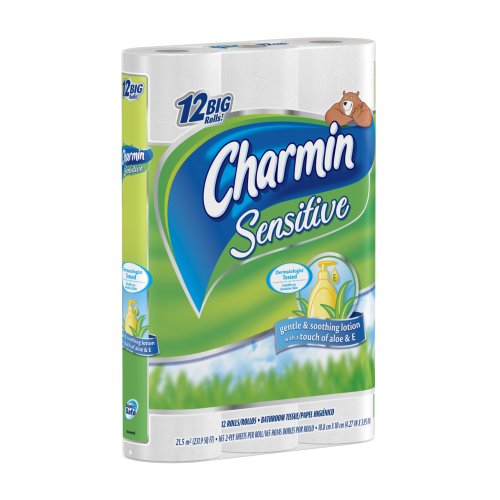 Charmin Sensitive Big Rolls 12 Count Pack 165 Sheet Rolls (Pack of 4) 48 Total Rolls