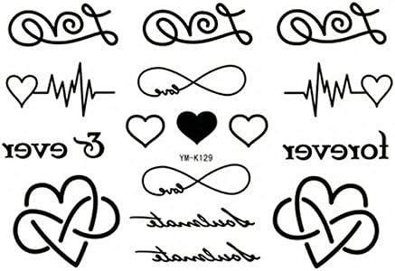 "Love" Temporary Tattoo Waterproof Body Tattoo Stickers 2pcs/set