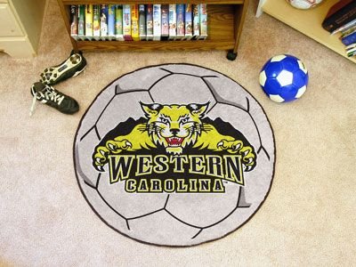 Buy Western Carolina Catamounts NCAA Soccer Ball Round Floor Mat (29) by Fan Mats