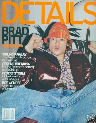 DETAILS Magazine Back Issue BRAD PITT Cover Jan/Feb 2001 ANTHONY HOPKINS