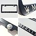 Matte Black Laser Engraved Maserati Stainless Steel USA License Plate Frame With Engraved Steel Logo Screw Cap Combo 12.25