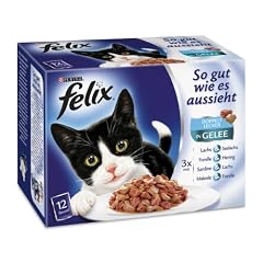 Felix So gut wie es aussieht Doppelt lecker Fisch Mix 12x100g Katzenfutter von Purina