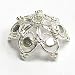 2 pcs .925 Sterling Silver Snowflake Filigree Flower Bead Cap 14.5mm/Findings/Bright