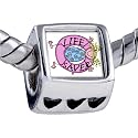 Life Saver Photo Heart European Charm Bead - Pandora & Bracelet Compatible