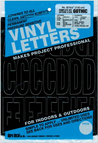 Permanent Adhesive Vinyl Letters & Numbers 3