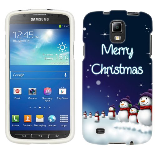Samsung Galaxy S4 Active Merry Christmas Snowman Phone Case Cover