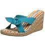 Cudas Women's Sandy Wedge Sandal,Blue,9 M