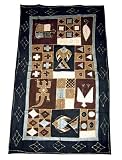 Brown "Fauna" Handpainted Tablecloth/Wall Hanging