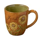 Grasslands Road Indian Summer Sunflower Mug, 4-Inch by 5-1/4-Inch by 3-3/4-Inch