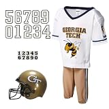 NCAA Georgia Tech Yellow Jackets Youth White-Gold Deluxe Team Uniform Set (Small)
