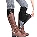 Coromose® 2015 Jacquard Knitted Cuffs Toppers Liner Boot Leg Warmers Socks (New-Black)