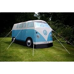 The Monster Factory - VW CamperTent - Vier-Personen-Zelt in 1:1 VW T1 Campervan "Bully" Design, Farbe: Blau