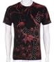 Eagle and Studded Cross Discharge Screen Printed Cotton Adult Mens Fashion T-Shirt - Clearance Sale !