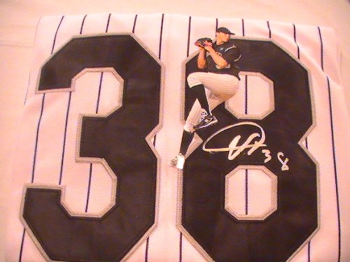 UBALDO JIMENEZ SIGNED AUTOGRAPHED JERSEY COLORADO ROCKIES COA + HOLOGRAM