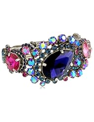 Sorrelli "Northern Lights" Radiant Multi-Cut Silver-Tone Cuff Bracelet, 1.5"