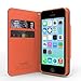 iPhone 5C Case, Cellto Slim PU Leather Wallet Flip Protective Cover with Card Slot and Magnetic Clasp Kickstand for Apple iPhone 5C