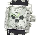 New FASHION Mens Large Leather Cuff Square Dial Watch