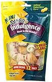 Dingo Indulgence Mini Bones, Peanut Butter Flavor, 12-Count(2Pack)