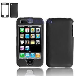 Black Protex Snap-On Cover Hard Case Cell Phone Protector for Apple iPhone 3G i-phone