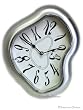 Retro Silver Modern Metal Salvador Dali Wall Clock