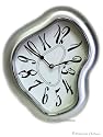 Retro Silver Modern Metal Salvador Dali Wall Clock