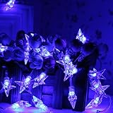 Innoo Tech 4M 40 LED Fairy string light Battery operated five-pointed star styled for Christmas, Partys, Wedding, New Year Decorations, etc(Blue)