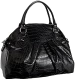 SR SQUARED by Sondra Roberts Ac20837 Everglades  Dome Satchel,Black,one size