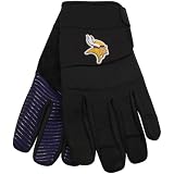 NFL McArthur Minnesota Vikings Black Deluxe Utility Work Gloves